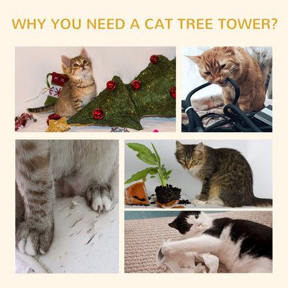 Floor-to-Ceiling Cat Tree Cat Climbing Tower with Sisal-Covered Scratching Posts Natural Cat Activity Center for kittens Cat tower furniture, Gray
