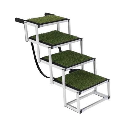 Foldable Dog Ramp For Cars, SUVs, Trucks, Portable Pet Dog Stairs For Large Dogs With Non-Slip Surface & Reinforced Design, Lightweight Yet Sturdy Supports Up To 250lbs