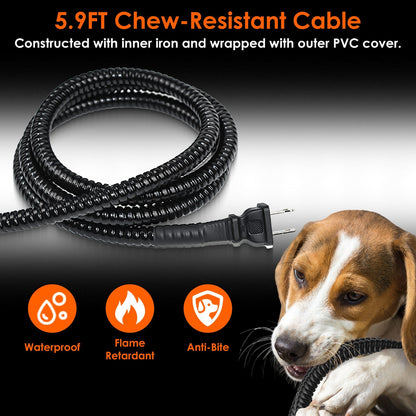 1Pc Heated Water Bowl For Dog Cat 74.4OZ Heating Water Dish IP67 Waterproof Thermal Water Bowl Heated Pet Bowl Dog Cat Water Feeder Bowl For Dog Cat Rabbit Pet