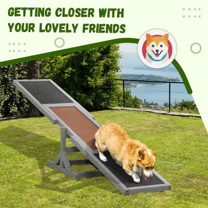 Wooden Dog Agile Seesaw For Training And Exercise, Platform Equipment Running Game Toys