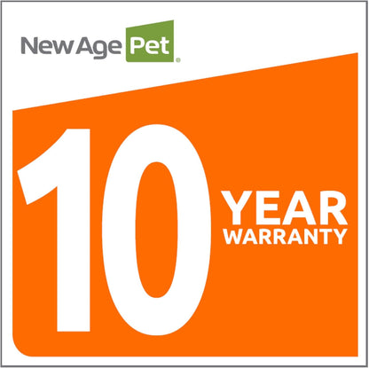 New Age Pet ECOFLEX Dog Crate End Table - Furniture-Style Pet Crate for Crate Trained Dogs - Stainless Steel Tubing & a Latched Closure - 10 Year Manufacturer's Warranty.