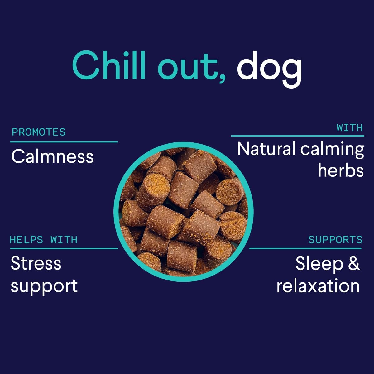 Finn Calming Aid for Dogs - Natural Calming Chews with Melatonin to Support Stress, Separation & Sleep - 90 Soft Chews