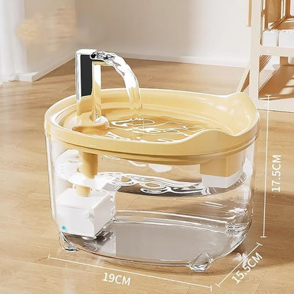 Water Fountain, 2026 New Triple-Filter Pet Water Fountain, 50.72oz/1.5l Automatic Cat Dog Fountain, Ultra-Quiet Pump with Led Indicator for Cats Dogs Multi Pets (White)