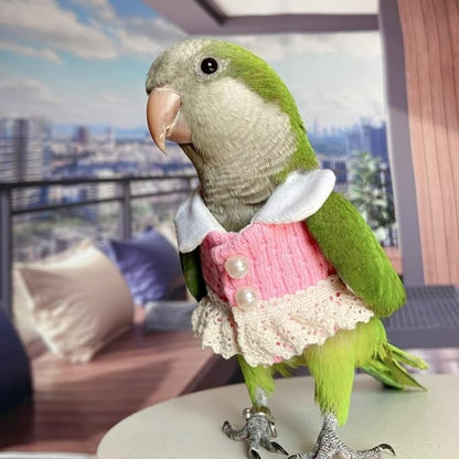 Bird Costume Bird Diaper Flight Suit Bird Pink Top Bird Clothes Cosplay Photo Prop for Parrots Lovebird Parakeet Cockatiel Small Animals Apparel (Sun Conure)