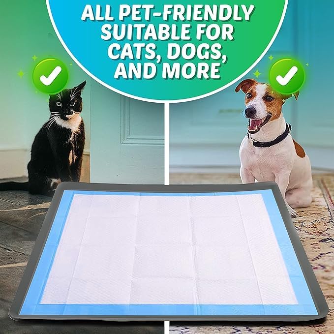 Dog Pee Pad Holder - Fits Up to 30” x 36” Pee Pad - 1 Pack - Grey | Stable Grip, Soft Edges, Quick Wipe Silicone Surface, Dog Pad Holder for Indoor Flooring Protection