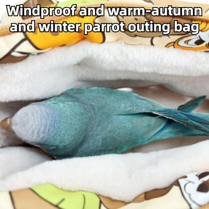 Warm Bird Carrier Bag for Winter Shoulder/Hand Bag Outdoor Portable Travel Carrier with Air Holes for Parakeets Lovebirds Conures Quarkes Caique (Yellow,Small)