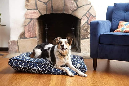 Molly Mutt Sheepy Wool-Filled Crate Pad, GOTS-Certified 100% Organic Cotton Canvas Cover with Soft 100% Natural Wool Insert, Ideal for Dog Bed or Kennel, I'm a Realist, 54" x 37" x 2.5"