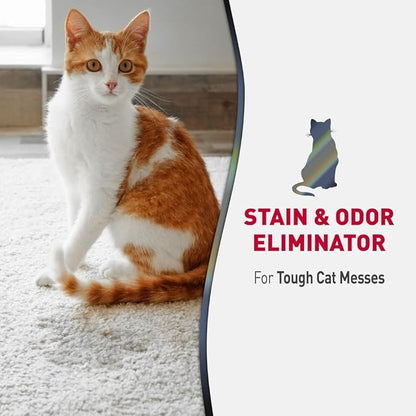 Nature’s Miracle® Advanced Stain & Odor Eliminator, 128 fl oz, Fresh Scent, Severe Mess Enzymatic Formula for Tough Pet Messes
