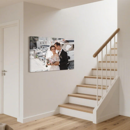 Personalized Custom Canvas Prints with Your Photos & Text, Customized Picture Print, Transform Own Images Into Framed Wall Art Digitally Printed Photo to Canvas, Keepsakes Gifts for Family 32x24’’