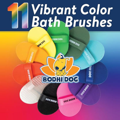 Bodhi Dog Shampoo Brush - Pet Grooming & Bath Supplies for Dogs and Cats - Bath Brush for Long & Short Hair - Premium Scrubber for Shower, Showerhead, Sprayer & Bathing (2-Pack, Purple)