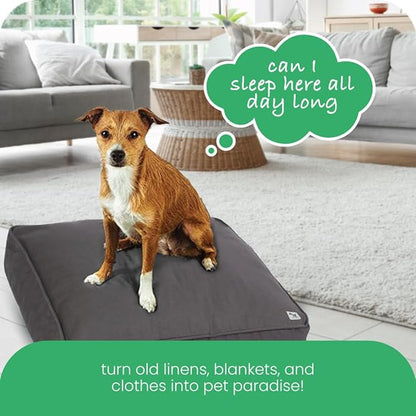Molly Mutt Medium to Large Dog Bed Cover - I’m A Realist Print - Measures 27”X36”X5’’ - 100% Cotton - Durable - Breathable - Sustainable - Machine Washable Dog Bed Cover