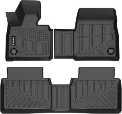 HAFIDI® All Weather Floor Mats for BMW i3 2014-2019 Car Mats for BMW i3 Floor Liners TPE Anti-Slip Automotive Full Set Custom Accessories - Black