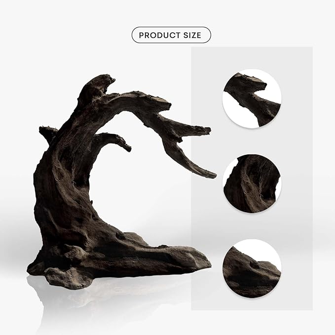 FZONE Driftwood for Aquarium Resin Model pH Neutral Aquarium Rocks for Aquascaping,Hardscape