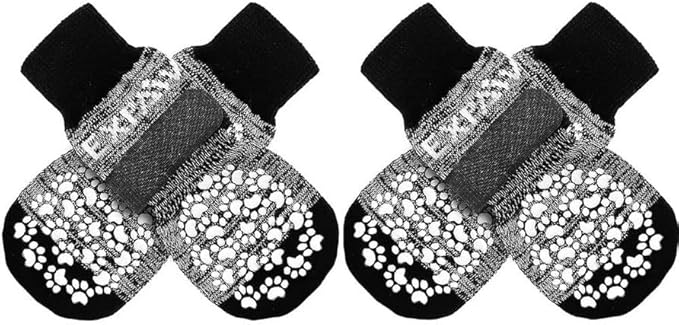 EXPAWLORER Anti Slip Dog Socks to Prevent Licking Paws, Dog Shoes for Hot Pavement, Dog Booties for Small Medium Large Senior Dogs, Traction Control Boots & Paw Protectors for Hardwood Floors