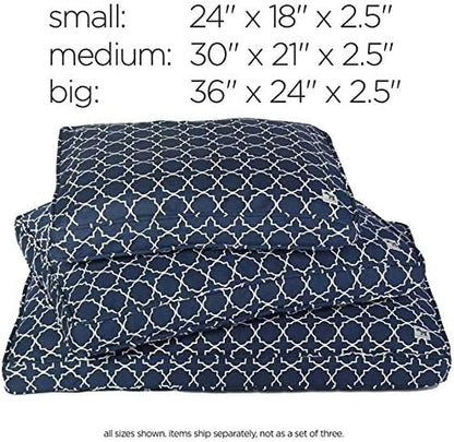 Molly Mutt Sheepy Wool-Filled Crate Pad, GOTS-Certified 100% Organic Cotton Canvas Cover with Soft 100% Natural Wool Insert, Ideal for Dog Bed or Kennel, Romeo & Juliet, 30" x 21" x 2.5"