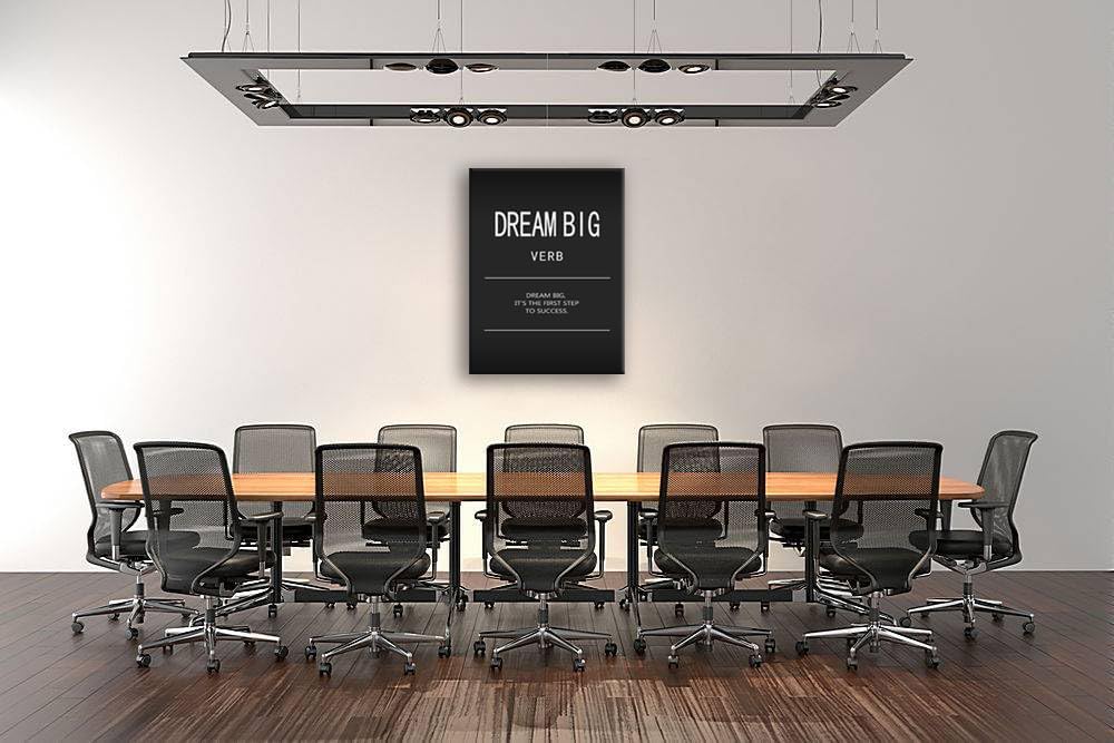 Dream Big Verb Canvas Wall Art Inspirational Wall Art Motivational Office Wall Decor Inspirational Positive Quotes Print Painting Poster Artwork Modern Home Living Room Bedroom Framed[30" W X 40" H]