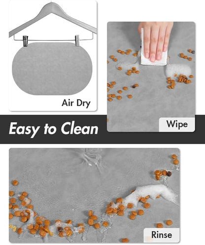 Absorbent Dog Water Mat-Dog Mat for Food and Water Bowl, Quick Dry Pet Feeding Mat, No Stains Dog Food mat, Dog Accessories Pet Supplies Mat-Dog Water Bowl Mat for Messy Drinkers