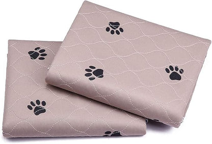 SincoPet Washable Dog Pee Pads with Puppy Grooming Gloves,Puppy Pads,Reusable Pet Training Pads,Large ,Waterproof Pet Pads for Dog Bed Mat,Super Absorbing Whelping Pads,36 Round Inch (Pack of 2)