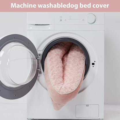 WNPETHOME Orthopedic Washable XL Dog Bed for Senior Dog Cozy Sleep | Extra Large Waterproof Big Soft Dog Couch Sofa Bed for Dogs Relax with Removable Cover Supportive Pet Bed Pink 42x30 Inch