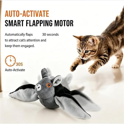 Flying Bat Dog Toy, 2026 New Flying Bat Toy for Dogs, Flapping Wings Interactive Pet Toy with Chirping Engages Cats and Dogs, Detachable Usb Rechargeable, Hanging and Ground Play ，Sugar Glider：1PCS
