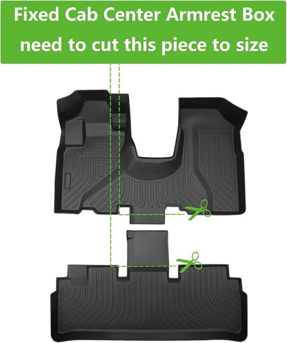 HAFIDI® Floor Mats Fit for 2002-2006 Honda CRV (Fixed Cab Center Armrest Box Need to Cut) All Weather Protection TPE Anti-Slip Automotive Floor Liners Custom Accessories, Black