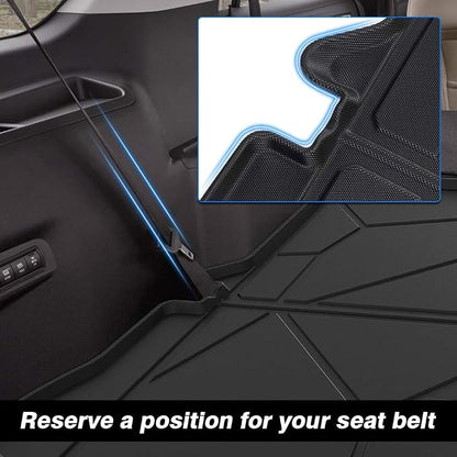 KUST Trunk Cargo Mat for 2011-2019 Ford Explorer, Rear Cargo Trunk Liner for Explorer Accessories All Weather Protection TPE Rubber Raised Edge