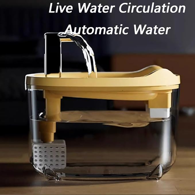 Water Fountain, 2026 New Triple-Filter Pet Water Fountain, 50.72oz/1.5l Automatic Cat Dog Fountain, Ultra-Quiet Pump with Led Indicator for Cats Dogs Multi Pets (White)