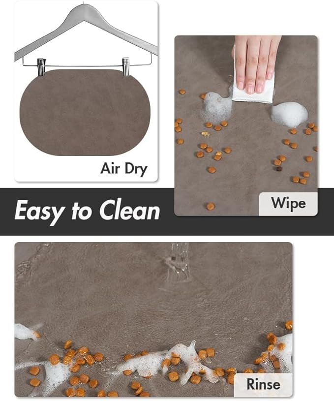 Absorbent Dog Water Mat for Food and Bowl - Quick Dry Pet Feeding Mat, No Stains, Accessories for Messy Drinkers