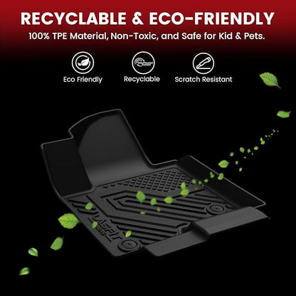 LASFIT Floor Mats for Nissan Murano 2025-2026, Custom Fit All Weather Protection TPE Durable Floor Liners for 2025-2026 Murano SV/SL/Platinum 1st & 2nd Row Front & Rear Car Mats, Black