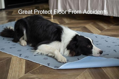 Peepeego 2Pack Pee Pads for Dogs Reusable+Free Dog Comb, Waterproof Rug 36"x72", Absorbent Puppy Pads Washable, Non Slip Protector for Bed Couch Floor