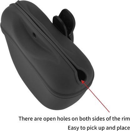 AUDWUD Silicone Dog Treat Pouch,With Dog Training Clicker,Clip on Portable Training Container,Convenient Magnetic Buckle Closing and Waist Clip