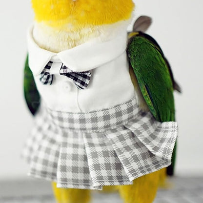 Bird Costume Bird Diaper Flight Suit Cute JK Dress Dress Skirt Clothes Cosplay Photo Prop for Parrots Macaw Cockatoo (Without Diaper,L)