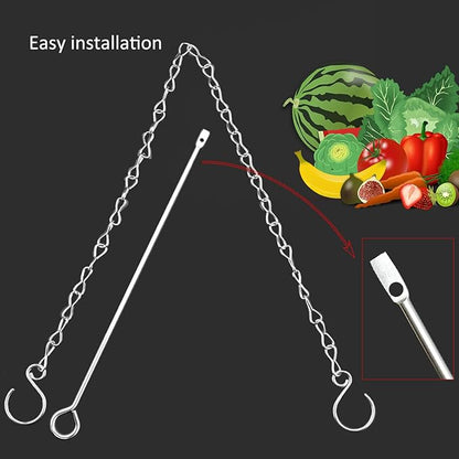 Chicken Vegetable Hanging Feeder Toy for Hens Pet Chicken Veggies Skewer Fruit Holder for Hens Large Bird