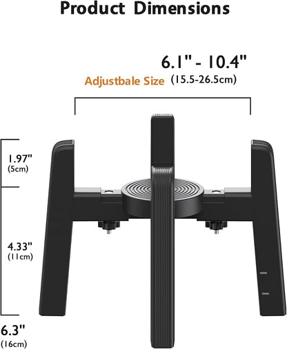 Dog Bowl Stand with Adjustable Width [2 Pack, Stand Only] | Elevated Pet Water & Food Bowl for Medium Dogs, Stable and Anti-Slip Raised Bowl