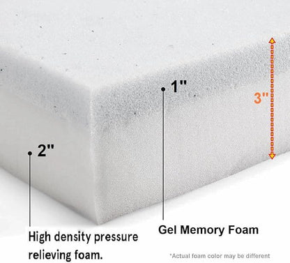 Pet Dog Bed Gel Infused High Density Memory Foam Pad (34x26x3 inches)