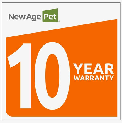 New Age Pet ECOFLEX Dog Crate End Table - Furniture-Style Pet Crate for Crate Trained Dogs - Stainless Steel Tubing & a Latched Closure - 10 Year Manufacturer's Warranty, Medium