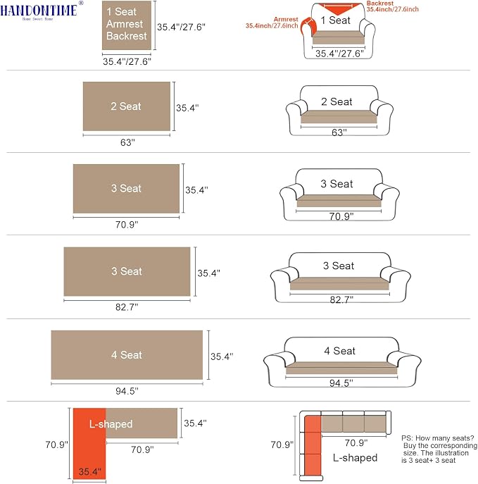 HANDONTIME Dog Couch Cover Protector, Fuzzy Couch Cover for Dogs Washable, Non Slip Geometric Jacquard Sofa Covers for 3 Cushion Couch Sofa Protector Pet Friendly Pets Mat(Khaki, 35.4" x 70.9")
