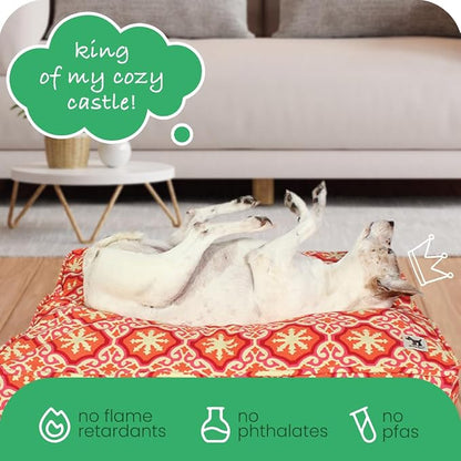 Molly Mutt Huge Dog Bed Cover - Papillon Print - Measures 36”x45”x5’’ - 100% Cotton - Durable - Breathable - Sustainable - Machine Washable Dog Bed Cover
