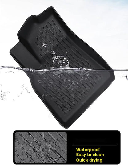 RAV4 Floor Mats Compatible with Toyota RAV-4 2013-2018，All Weather Protection Waterproof Durable Anti-Slip Odorless Custom-fit TPE Floor Liner 1st and 2ed Row Set