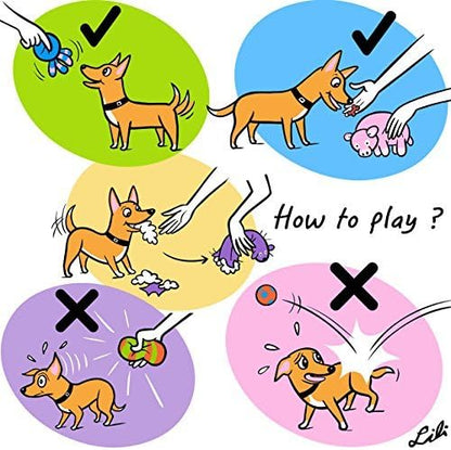 CHIWAVA 3 Pack 2.7'' Latex Squeaky Dog Toy Ball Smiley Face Round Balls Interactive Fetch Play for Medium Dogs