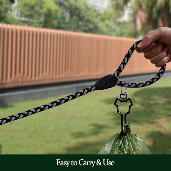 Dog Poop Bag Holder, Waste Bag Holder, Dog Poop Bag Carrier, Hand Free Holder (4 pack, Green)