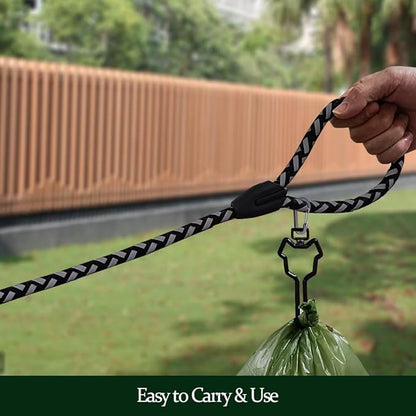 Dog Poop Bag Holder, Waste Bag Holder, Dog Poop Bag Carrier, Hand Free Holder (4 pack, Green)