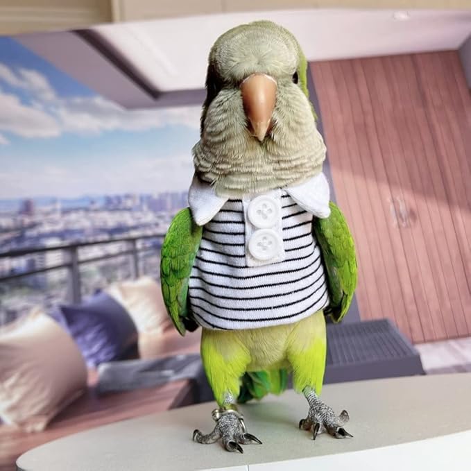 Bird Diaper Flight Suit for Parrots, Lovebirds, Parakeets & Cockatiels - Summer Clothes Cosplay Photo Prop - Small Animal Apparel with Diaper