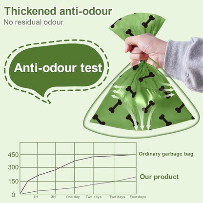 Strong Green Leak Proof Waste Bag for Dogs with Holder-270 Large Poop Bags,Biodegradable Dog Poo Bags with Corn Starch Blended Compostable Bag