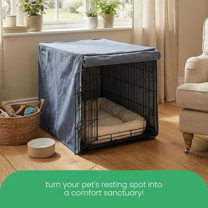 Molly Mutt Dragonstone Dog Crate Cover, GOTS-Certified 100% Organic Cotton Canvas Cover for Dog or Puppy Kennel and Cage, Washable, Free of Harmful Chemicals, Small, Fits 24"x18"x21" Crate