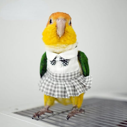 Bird Costume Bird Diaper Flight Suit Cute JK Dress Dress Skirt Clothes Cosplay Photo Prop for Parrots Macaw Cockatoo (Without Diaper,Sulphur-Crested Cockatoo)