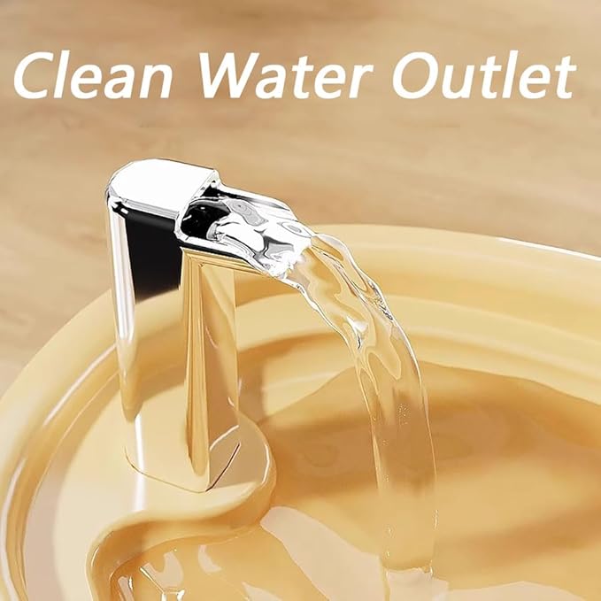 Water Fountain, 2026 New Triple-Filter Pet Water Fountain, 50.72oz/1.5l Automatic Cat Dog Fountain, Ultra-Quiet Pump with Led Indicator for Cats Dogs Multi Pets (White)