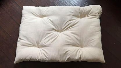 Rectangular Muslin Dog Bed Insert with Raw Cotton Filler, Natural Pet Bed Cushion Insert, Breathable Inner Pillow for Dog Bed Covers (Medium 36"x22"x4")