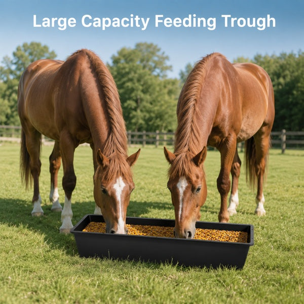 4-piece Dual-purpose Plastic Livestock Feed Trough Suitable For Daily Feeding Of Horses, Goats, Pigs And Other Animals Widely Adaptable To Home Backyards, Pastoral Fences, Livestock Sheds And Other