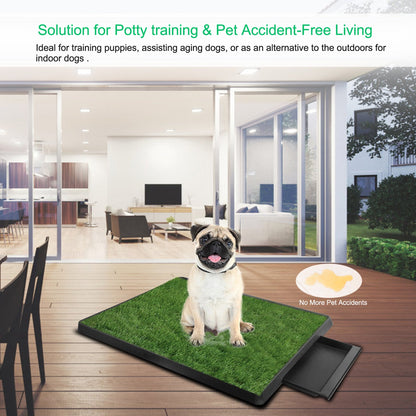 1Pc Dog Potty Training Artificial Grass Pad Pet Cat Toilet Trainer Mat Puppy Loo Tray Turf For Small Medium Dogs Indoor Outdoor Use
